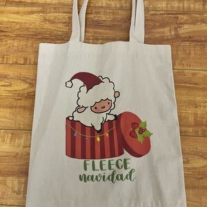 Fleece Navidad Canvas Tote Bag